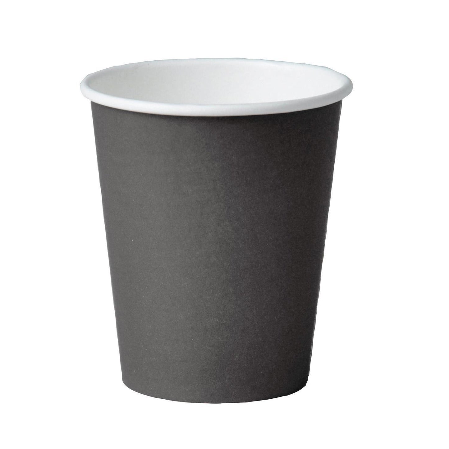 Kaffebæger Pap Ø80xH90mm 25cl 8oz Single Wall Koksgrå,50 stk/ps