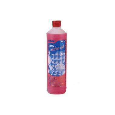 Sanitetsrengøring Into Active Gel Surt Tyktflydende m/Farve/Parfume 1 ltr Rød,1 ltr/fl