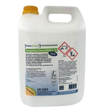 Rengøring/Desinfektion Prime Source Ren 81 5ltr til overflader,5 ltr/dnk