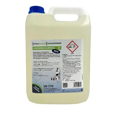 Grundrengøring Prime Source Ren 33 Fjerner Mineralsk olie/Fedt u/Parfume 5 ltr,5 ltr/dnk