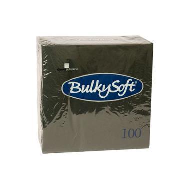 Serviet BulkySoft 40x40 cm 3-lag Sort,100 stk/pk