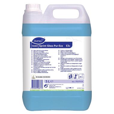 Glasrens Sprint Glass Pur-Eco med Parfume/Farve blomstermærket 5 ltr Blå,5 ltr/dnk