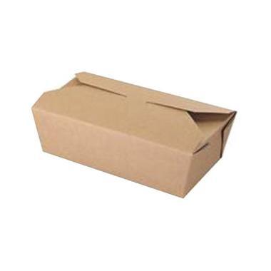 Takeaway æske 1000 ml 185/167x103/90x58 mm Karton med PE Brun/Hvid,250 stk/krt