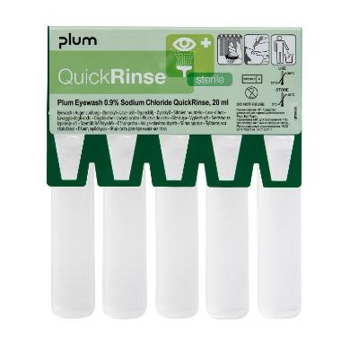 Øjenskyller QuickRinse Ampuller 20 ml til QuickSafe-skab,5 stk x 20 ml/pk