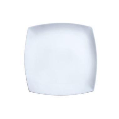 Tallerken 30x30 cm Flad Kvadrat Porcelæn Hvid,4 stk/pk