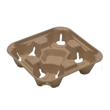 Kopholder Bakke 215x215x42 mm Natur Pap til 4 bægre,65 stk/ps