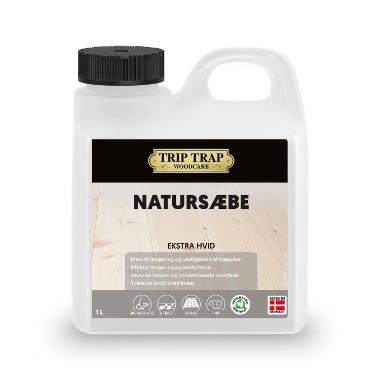 Vaskepleje Trip Trap Natursæbe Ekstra Hvid uden Parfume uden Voks 1 ltr Hvid,6 dnk x 1 ltr/krt