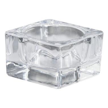 Lysestage Square 77x49 mm Glas,stk