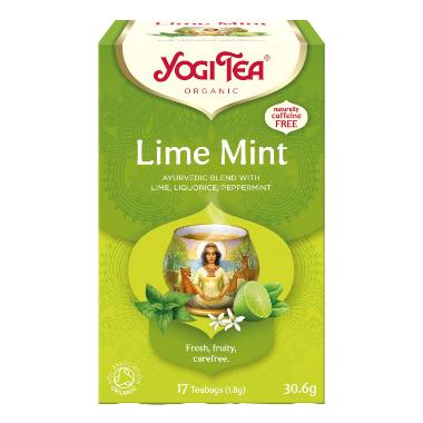 Te Yogi Lime Mint 6x17 breve Økologisk (DK-ØKO-100),6 bk x 17 stk/krt