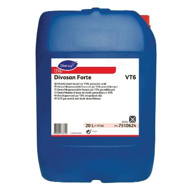 Desinfektion Divosan Forte VT6 med pereddikesyre til levnedsmiddelprod. 20 ltr,20 ltr/dnk