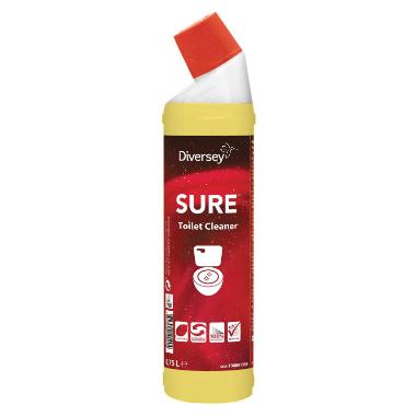 Toiletrens SURE Toilet Cleaner Plantebaseret Sur uden Farve/Parfume 750 ml,6 fl x 750ml /krt