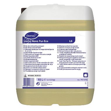 Maskinopvask Anlæg Flydende Suma Nova Pur-Eco L6 10ltr Ecolabel uden Klor,10 ltr/dnk