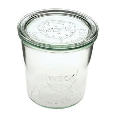 Patentglas Weck 580 ml Ø10.8x10.65 cm uden Låg Glas,stk