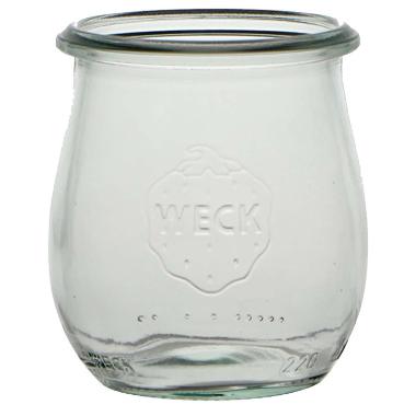 Patentglas Weck Tulip 220 ml Ø7.18x8 cm uden Låg Glas,stk