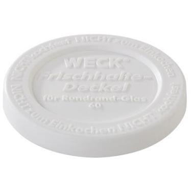 Låg Weck Ø6.7 cm til patentglas. Hvid Plast,5 stk/pk