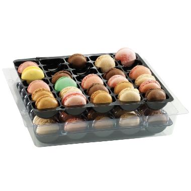 Ramme 290x240x52 mm RPET Klar til Macarons 102860/37916,75 stk/krt