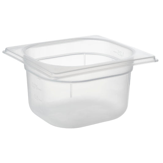 Kantine 1/6 GN 1.5 ltr 17.6x16.2x10 cm Polypropylen Klar,stk