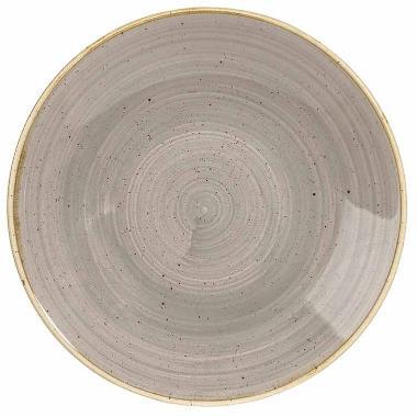 Tallerken Coupe Stonecast Ø25.5 cm Dyb Porcelæn Grå,12 stk/krt