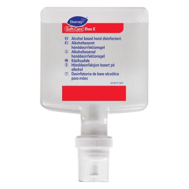 Hånddesinfektion Gel Soft Care Des E 1.3ltr med Ethanol uden Parfume til disp.,4 fl x 1,3 ltr/krt