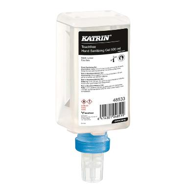 Hånddesinfektion Gel Katrin Touchfree 500 ml,12 fl x 500 ml/krt