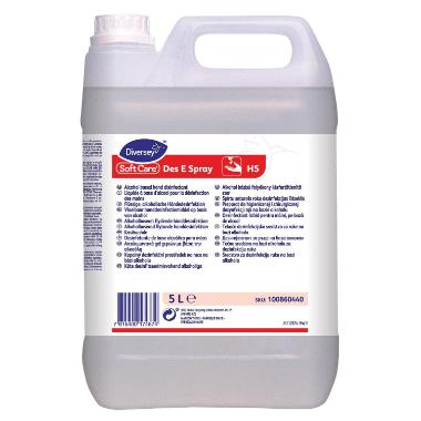 Hånddesinfektion Flydende Soft Care Des E Spray H5 med 85% ethanol 5 ltr,2 dnk x 5 ltr/krt