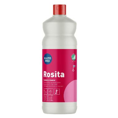 Sanitetsrengøring alkalisk Kiilto Rosita Svanemærket med parfume 1 ltr Rød,1 ltr/fl