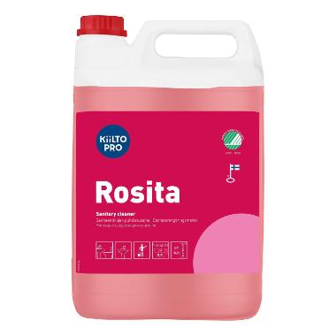 Sanitetsrengøring alkalisk Kiilto Rosita Svanemærket med parfume 5 ltr rød,5 ltr/dnk