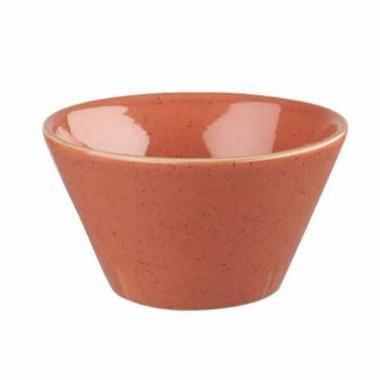 Skål Stonecast 9 cl Ø8x4 cm Porcelæn Orange,12 stk/krt