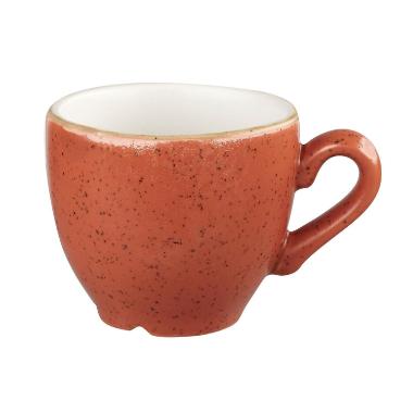 Kop Espresso Stonecast 10 cl Ø6.5x H5.5cm. Porcelæn Orange,12 stk/krt