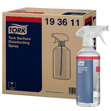 Desinfektion Spray Tork til overflader Mælkesyre 500 ml,6 fl x 500 ml/krt