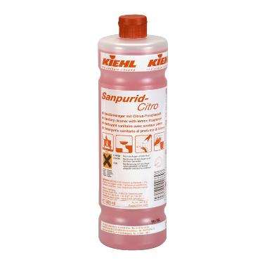 Sanitetsrengøringsmiddel Sanpurid-cirtomed citrusduft 1 liter,6 fl x 1 ltr/krt