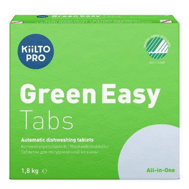 Maskinopvask Tabs Kiilto Pro Green Easy Tabs 100 stk Svanemærket Hurtigopløselig,100 stk/pk