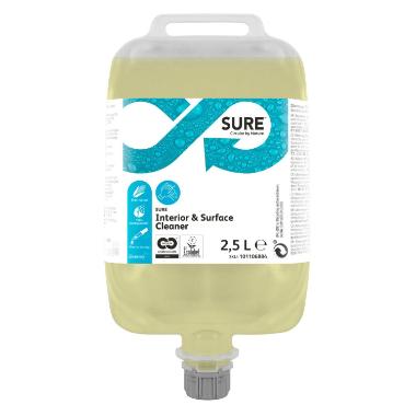 Universalrengøring SURE Interior&Surfacer QS 2.5L u farve/parfume blomstrmærket,2 stk/krt