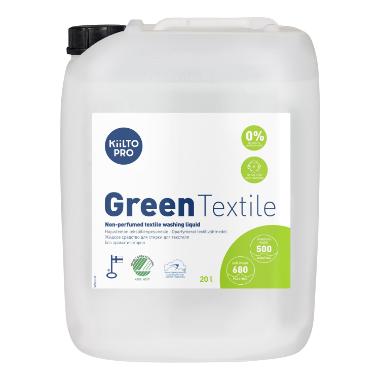 Tøjvask Flydende Kiilto Pro Green Textile 20ltr Svanemærket u. Parfume til alle,1 stk