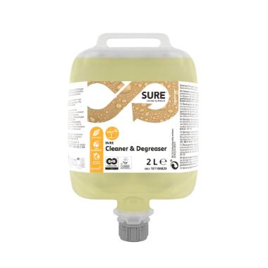 Grundrengøring Sure cleaner/degreaser DVM 2ltr uden parfume/farve plantebaseret,3 stk x 2 ltr/krt