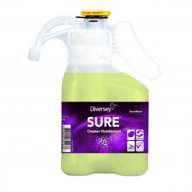 Rengøring/Desinfektion SURE Cleaner Disinfectant SD 1,4ltr uden Farve/Parfume,1,4 ltr/stk