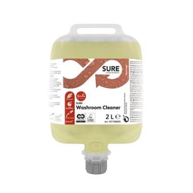 Sanitetsrengøring Sure Washroom Cleaner DVM 2ltr Ecolabel uden Farve/Parfume,3 stk x 2 ltr/krt