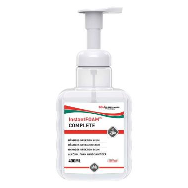 Hånddesinfektion skum InstantFOAM Complete Optidose 400ml med pumpe 80% ethanol,400 ml/stk