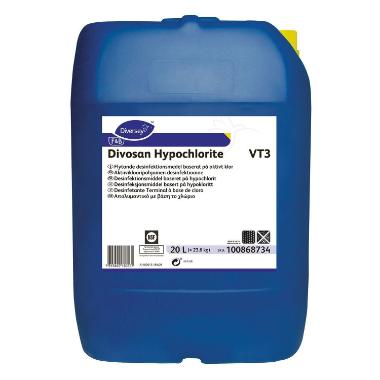 Desinfektion Divosan Hypochlorit VT3 til Overflader 20 ltr,20 Ltr/dnk