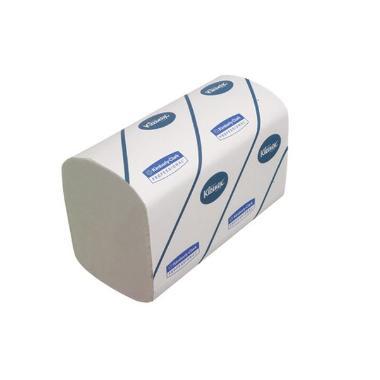 Håndklædeark Kleenex W-Fold 2-lag L41.5xB21.5xD10.5cm Mix Hvid,30 pk x 94 stk/krt