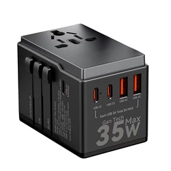 Dudao Travel Adapter 35W GaN 3xUSB-C + 2xUSB-A