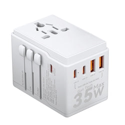 Dudao Travel Adapter 35W GaN 3xUSB-C + 2xUSB-A