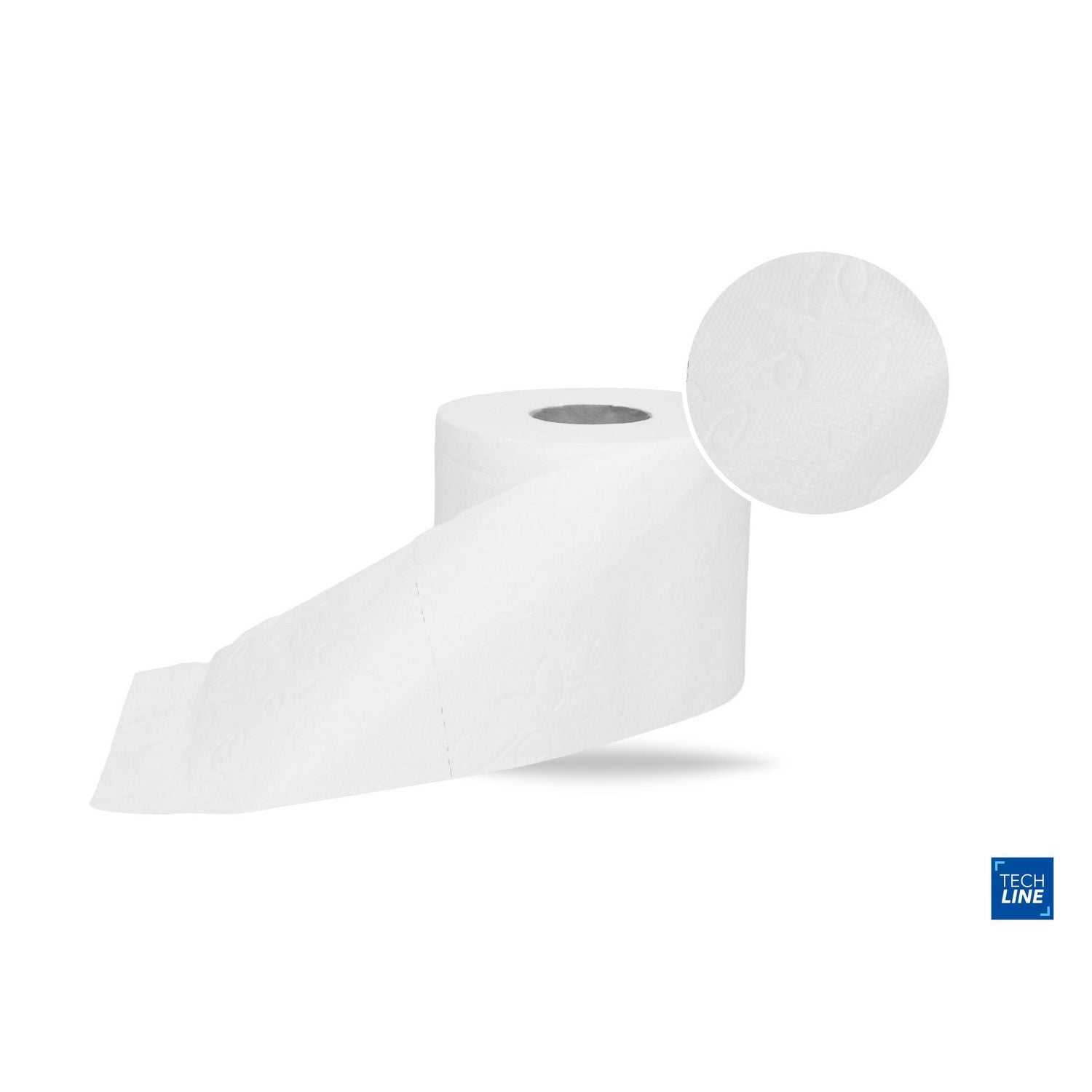 Toiletpapir Techline 2-lag Hvid – 26m, Ø10,6cm, Genbrugsfibre – 64 ruller