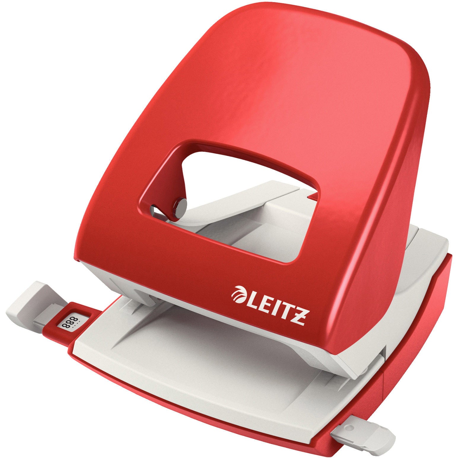 Leitz 5008 hulapparat i rød – 2 huller, op til 30 ark