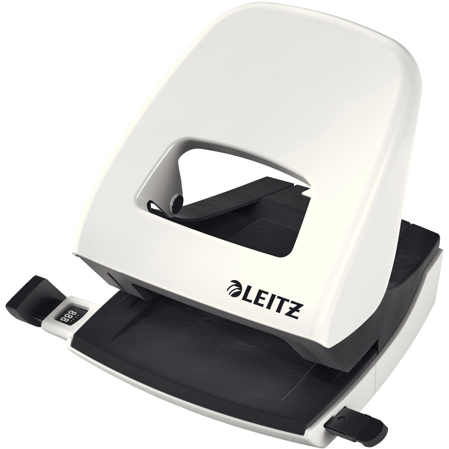Leitz 5008 WOW hulapparat i metallic hvid – 2 huller, 30 ark