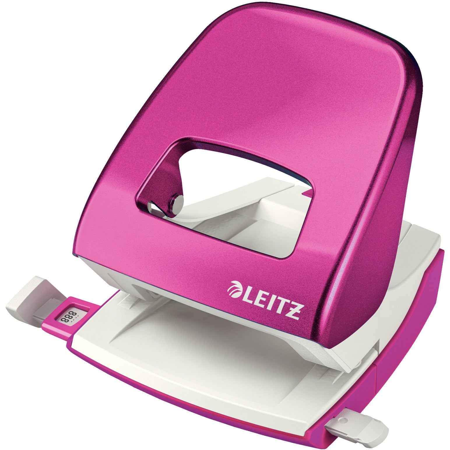 Leitz 5008 WOW hulapparat i metallic pink – 2 huller, 30 ark
