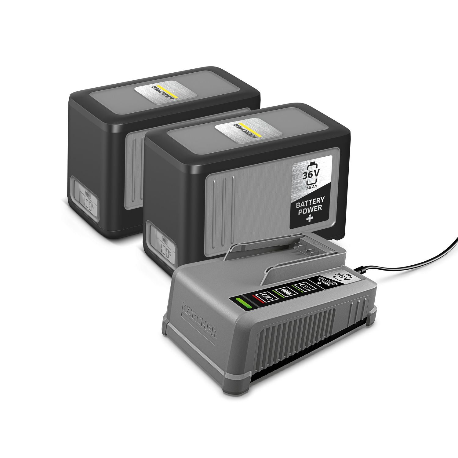 Batteripakke Kärcher Battery Power+ 36/75 36V 7.5ah med 2 batterier/Enkelt lader,1 stk