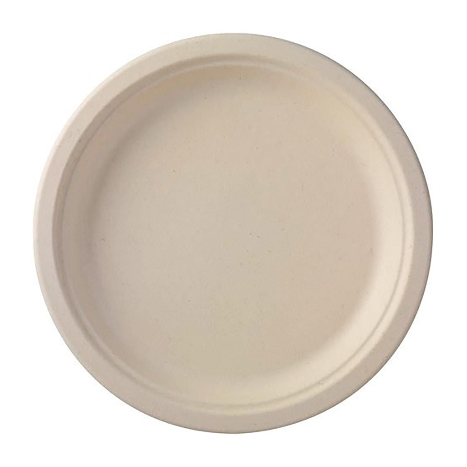 Tallerken Verive Bagasse Ø18xH1.3cm Natur,125 stk/pk