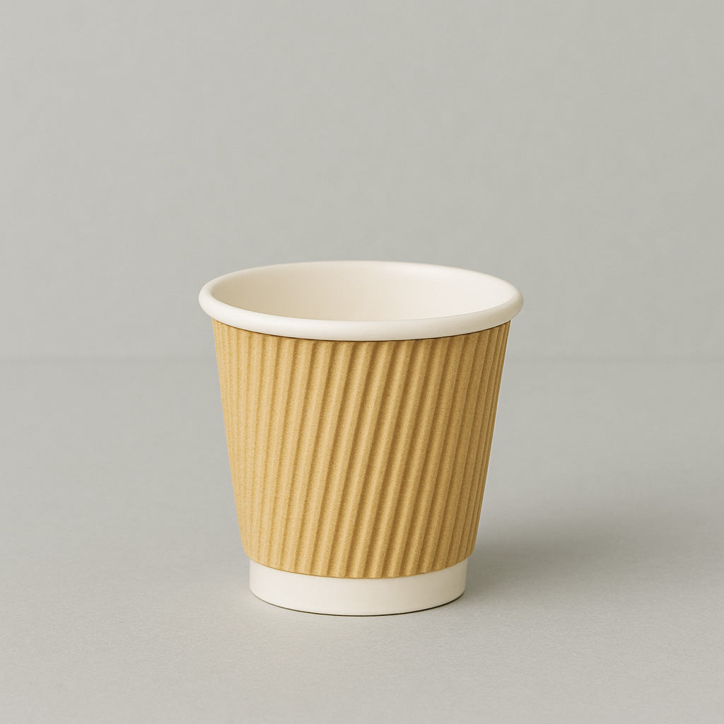 Espressokop 10 cl - Natur - Ripple Wall (25 stk)