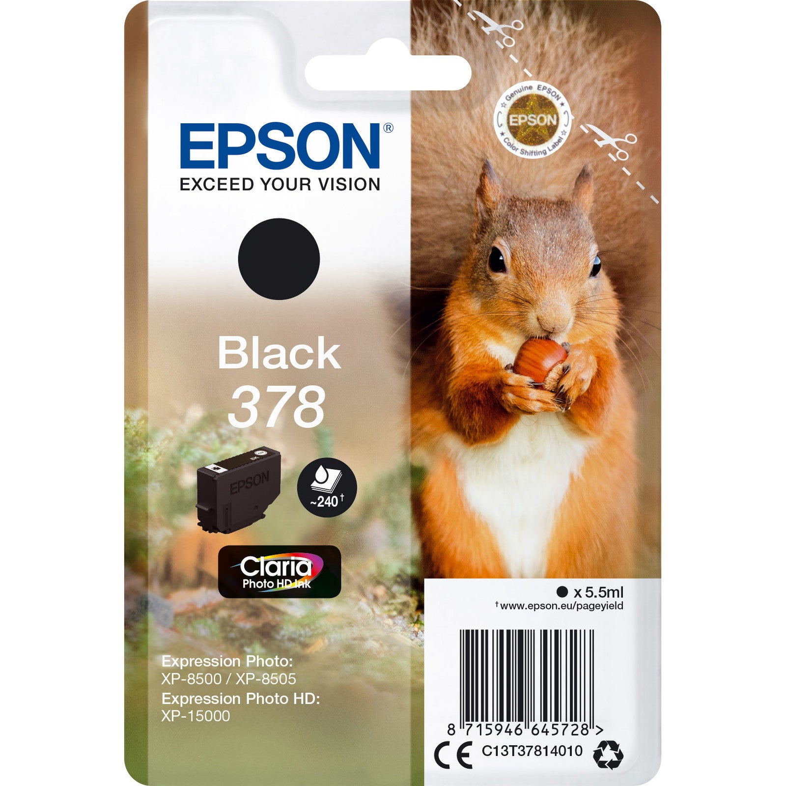 Epson Ink C13T37814010 BK 378